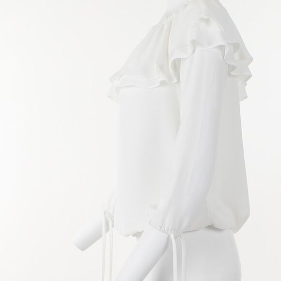 Michael Michael Kors Ruffled Off-the-Shoulder Peasant Top - Picture 3 of 5